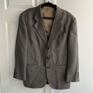 Vintage Oscar De La Renta Wool Houndstooth Blazer 39